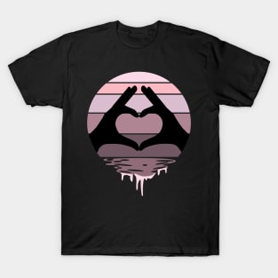 Sunset Heart Hands T-Shirt